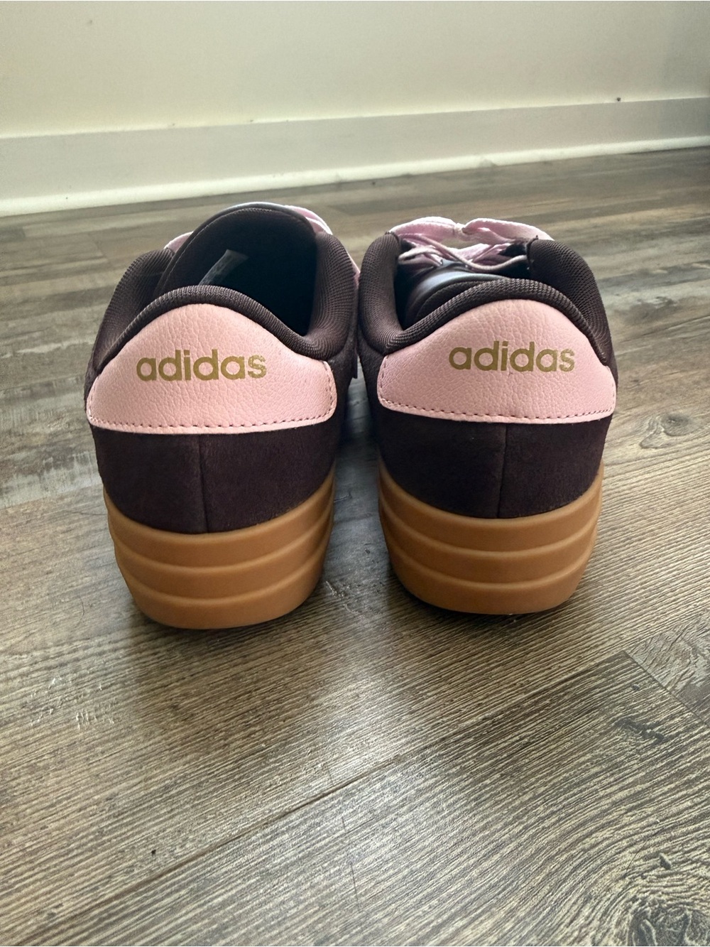 ADIDAS BIG KID VL COURT BOLD SNEAKER - Brown/Pink - Picture 6 of 8